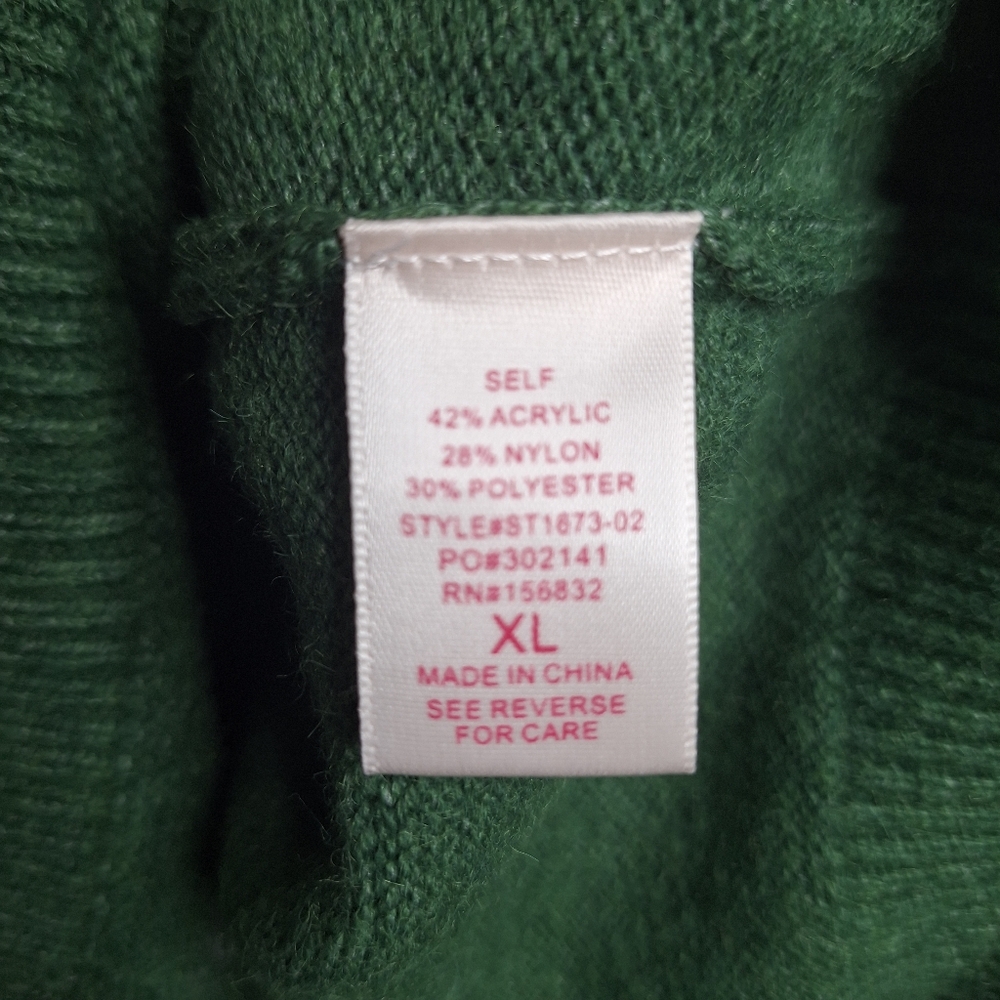 So Me Sequins Bows Ribbon Embellished Christmas Crew Neck Pull Over Sweater XL - Picture 6 of 6